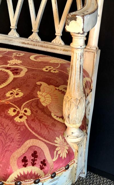 Pair of 19th 20th Century Armchairs in Scalamandre Upholstery Swedish Finish
