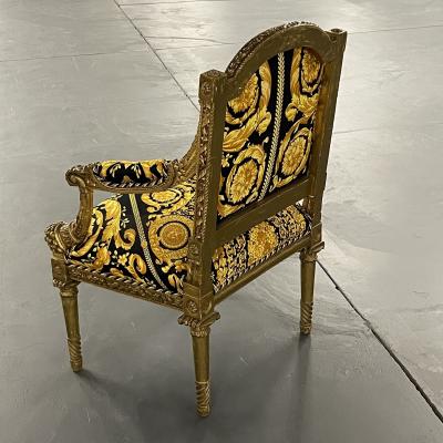 Pair of 19th 20th Century Louis XVI Style Carved Armchairs
