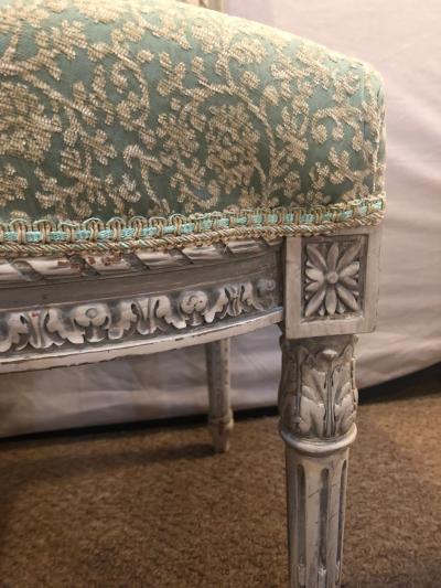 Pair of 19th 20th Century Paint Decorated Louis XVI Style Swedish Side Chairs