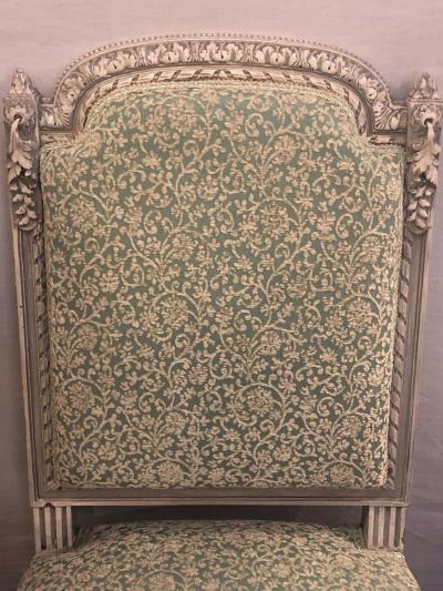 Pair of 19th 20th Century Paint Decorated Louis XVI Style Swedish Side Chairs