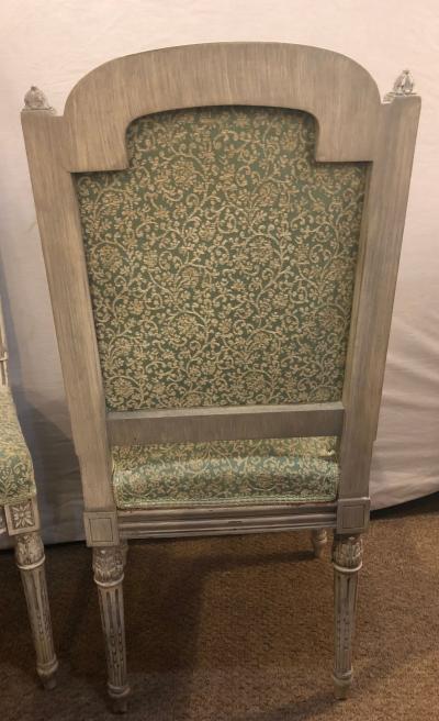 Pair of 19th 20th Century Paint Decorated Louis XVI Style Swedish Side Chairs