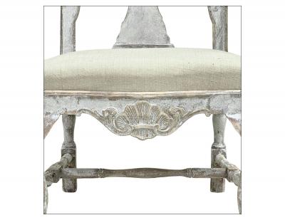 Pair of 19th C Baroque Swedish Armchairs