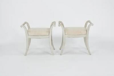 Pair of 19th C Painted Swedish Stools
