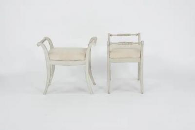 Pair of 19th C Painted Swedish Stools