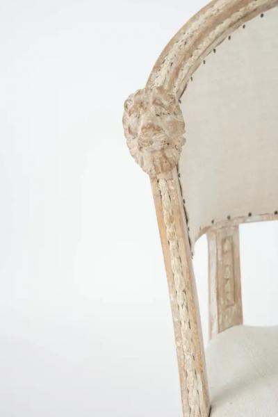 Pair of 19th C Swedish Gustavian Barrel Back Chairs