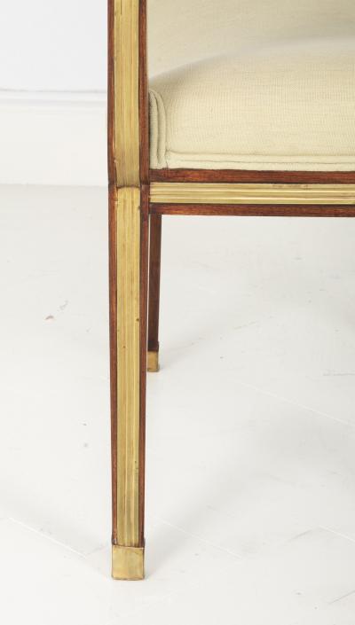 Pair of 19th Century Brass Inlaid Classical Stools