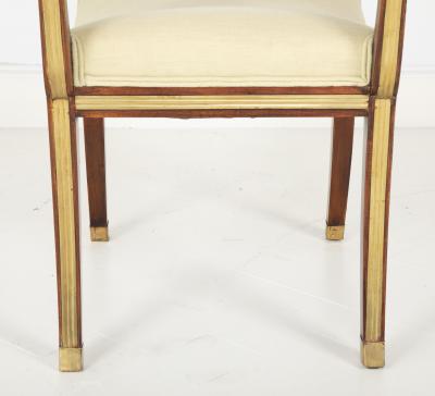 Pair of 19th Century Brass Inlaid Classical Stools