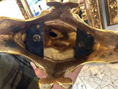 Pair of 19th Century Bronze 24 Carat Gold Plated Six Arm Figural Candelabras