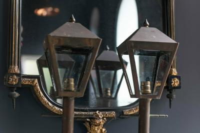 Pair of 19th Century English Brass Pillar Lanterns