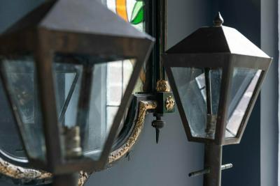 Pair of 19th Century English Brass Pillar Lanterns
