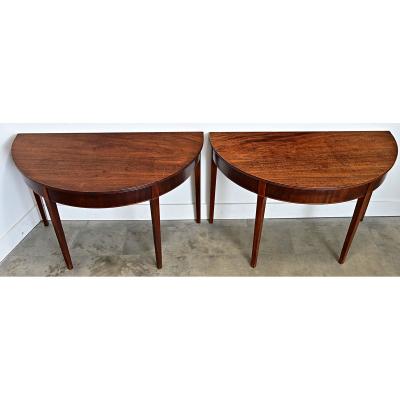 Pair of 19th Century English Mahogany Console Tables