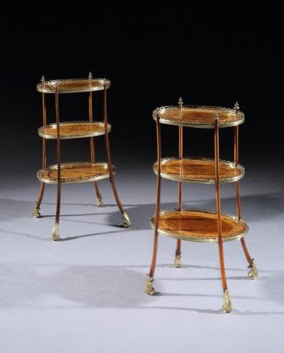 Pair of 19th Century Etageres Side Tables