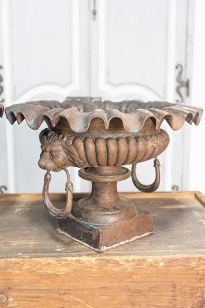 Pair of 19th Century French Cast Iron Urns