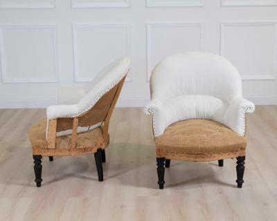 Pair of 19th Century French Chairs Ready to Upholster