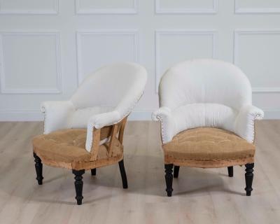 Pair of 19th Century French Chairs Ready to Upholster