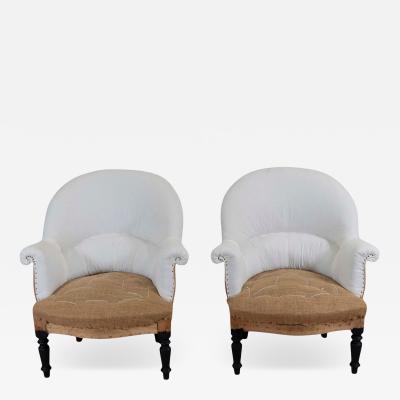 Pair of 19th Century French Chairs Ready to Upholster