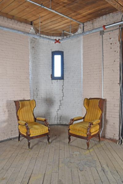 Pair of 19th Century French Empire Mahogany Wing Back Armchairs