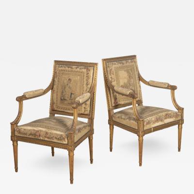 Pair of 19th Century French Gilt Armchairs