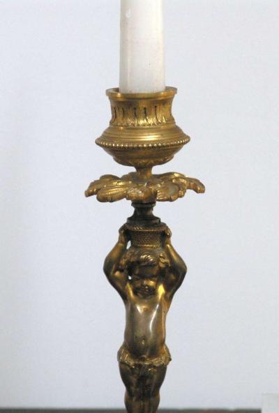 Pair of 19th Century French Gilt Bronze Candelabra