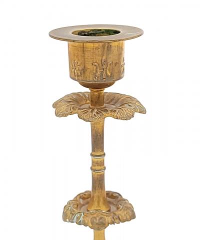 Pair of 19th Century French Gilt Bronze Candlesticks