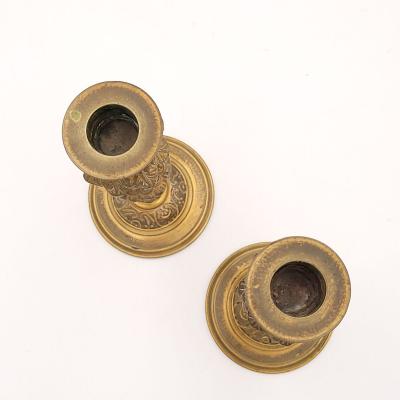 Pair of 19th Century French Gilt Bronze Candlesticks