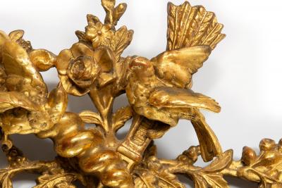 Pair of 19th Century French Neoclassical Antique Giltwood Wedding Mirrors