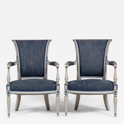 Pair of 19th Century French Painted Armchairs