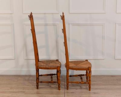 Pair of 19th Century French Proven al Nurse s Chairs in Beechwood