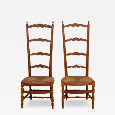 Pair of 19th Century French Proven al Nurse s Chairs in Beechwood