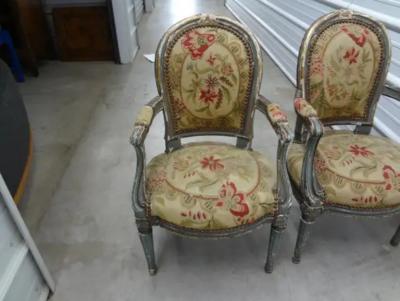Pair of 19th Century French R gence Style Childrens Chairs