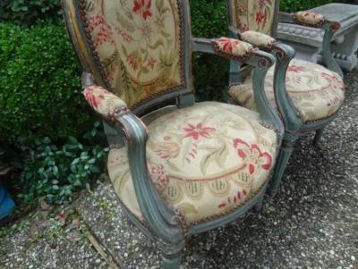 Pair of 19th Century French R gence Style Childrens Chairs