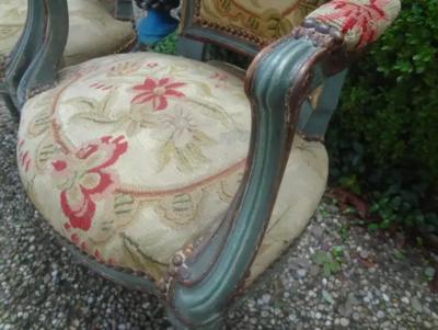 Pair of 19th Century French R gence Style Childrens Chairs