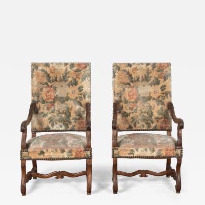 Pair of 19th Century French Walnut Armchairs