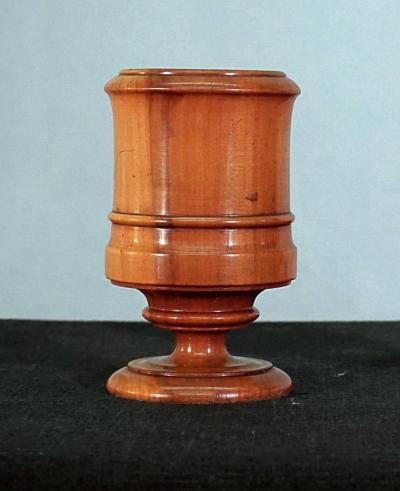 Pair of 19th Century Fruitwood Treen Goblets
