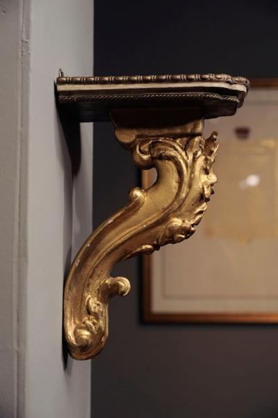 Pair of 19th Century Gilt Wall Brackets