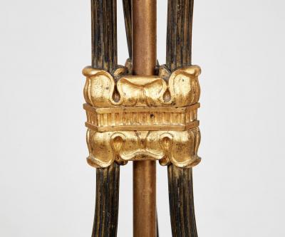 Pair of 19th Century Gilt and Patinated Bronze Lamps