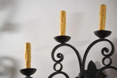 Pair of 19th Century Iron Sconces