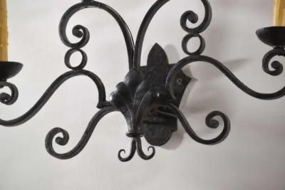 Pair of 19th Century Iron Sconces