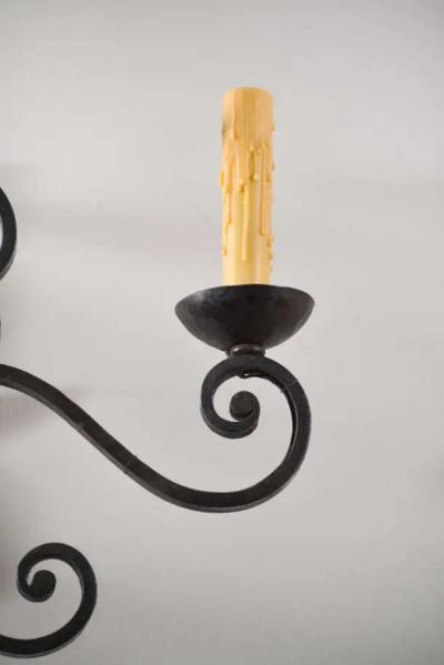 Pair of 19th Century Iron Sconces