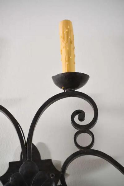 Pair of 19th Century Iron Sconces