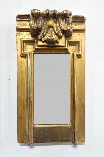 Pair of 19th Century Italian Baroque Giltwood Pier Column Mirrors