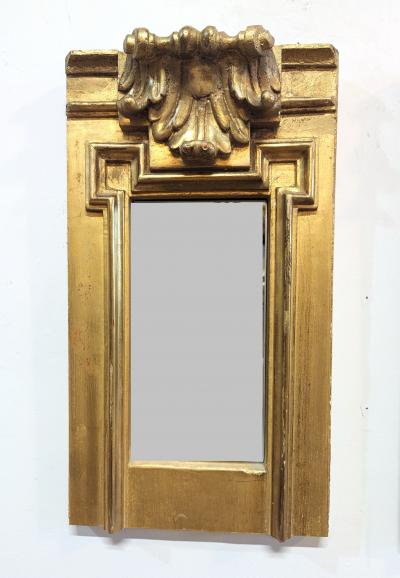 Pair of 19th Century Italian Baroque Giltwood Pier Column Mirrors