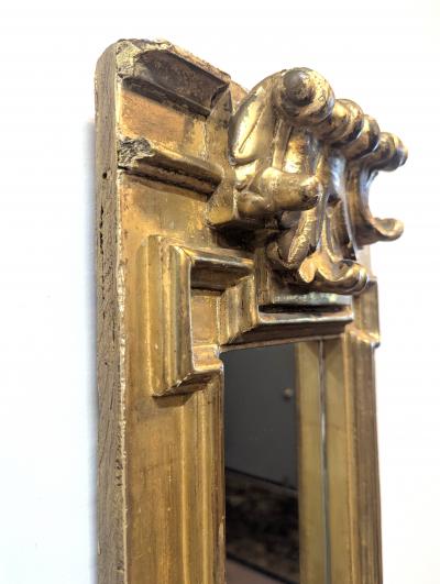 Pair of 19th Century Italian Baroque Giltwood Pier Column Mirrors