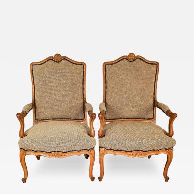 Pair of 19th Century Italian Carved Wooden Chairs in Transitional Style