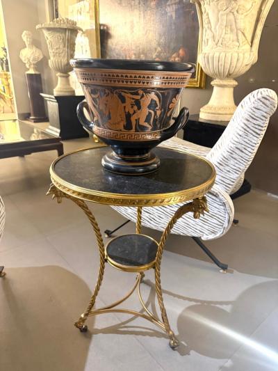 Pair of 19th Century Italian Grand Tour Red Figure Chalice Krater in Attic Style