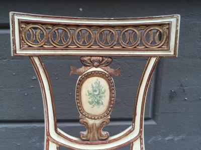 Pair of 19th Century Italian Neoclassical Side Chairs