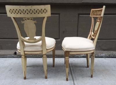 Pair of 19th Century Italian Neoclassical Side Chairs