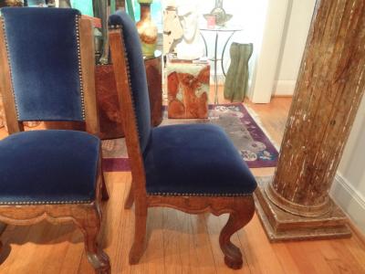 Pair of 19th Century Italian Walnut Childrens Chairs