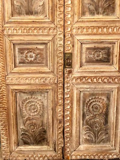 Pair of 19th Century Monumental Folk Art Doorways Mounted as Room Divider
