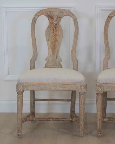 Pair of 19th Century Provincial Gustavian Chairs in Original Paint